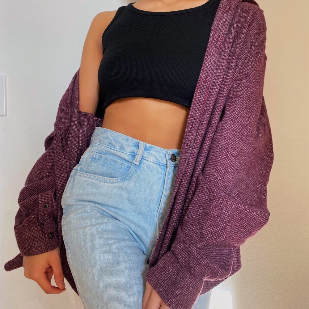 Linen Maroon Button up